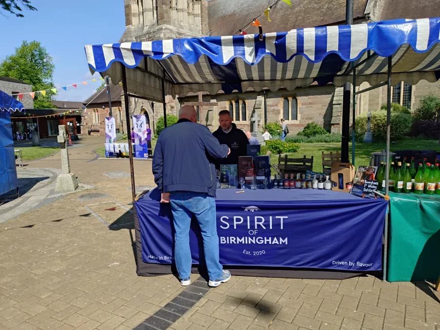 Spirit of Birmingham spirits stall on Kings Heath Village Square